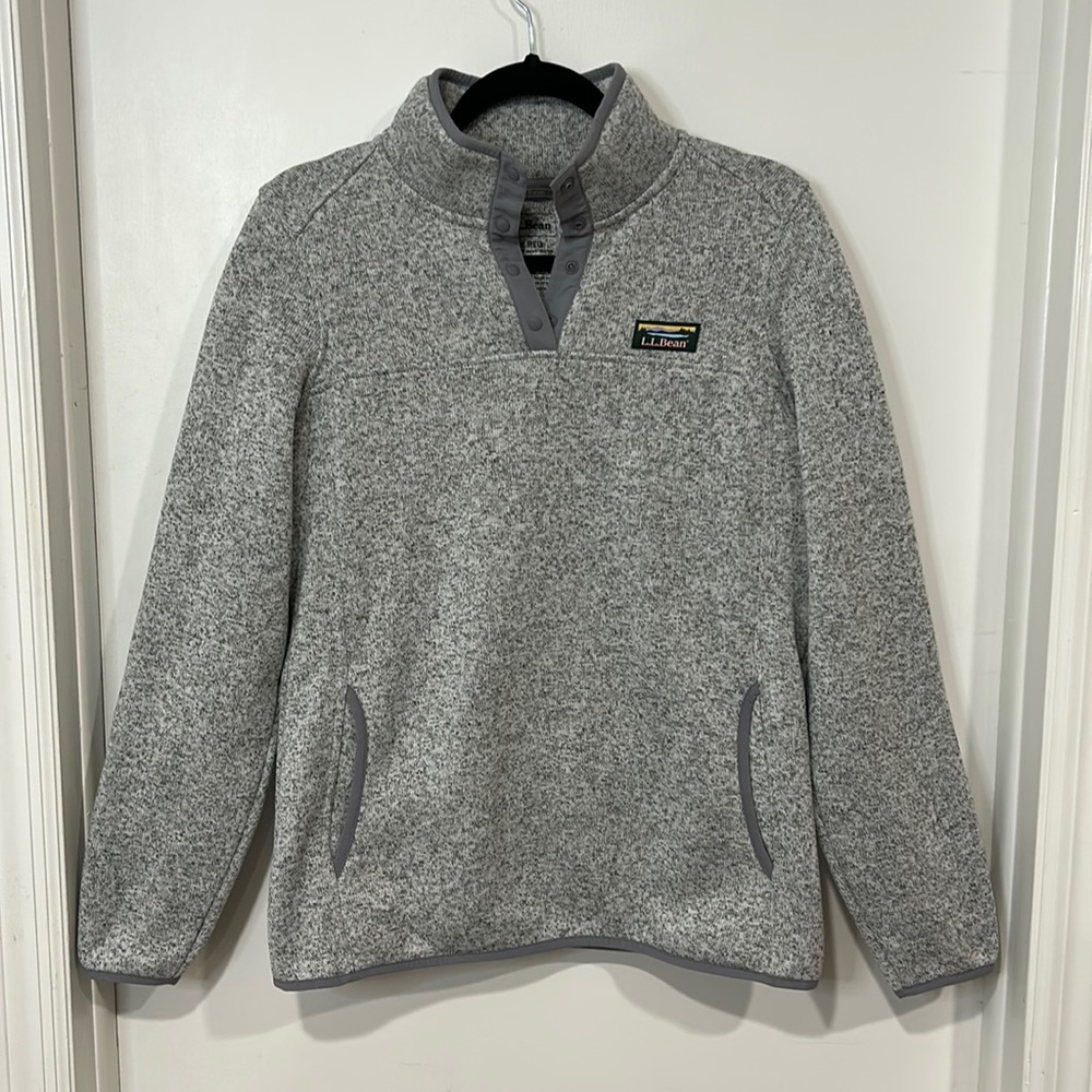 LL Bean Quarter Snap Knitted Fleece NWOT size M
